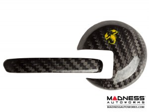 FIAT 500 Interior Door Handle Kit - Carbon Fiber - Yellow Scorpion Design